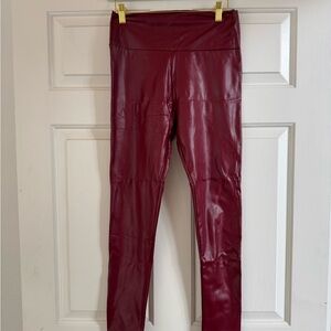 ❤️Burgundy Faux Leather Leggings
